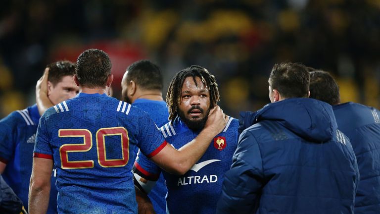 during the International Test match between the New Zealand All Blacks and France at Westpac Stadium on June 16, 2018 in Wellington, New Zealand.