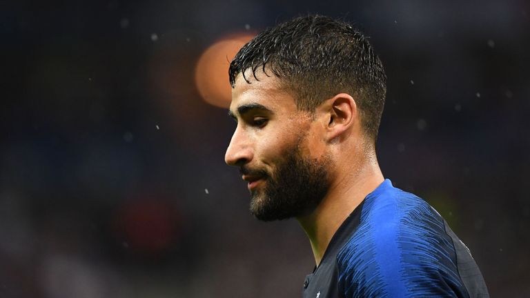 French forward Nabil Fekir reacts during the friendly football match between France and Ireland 