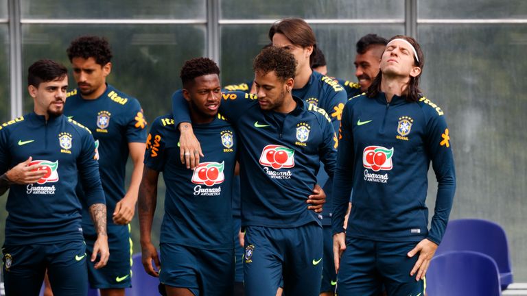 Fred joined Neymar in Brazil&#39;s squad for the 2018 World Cup