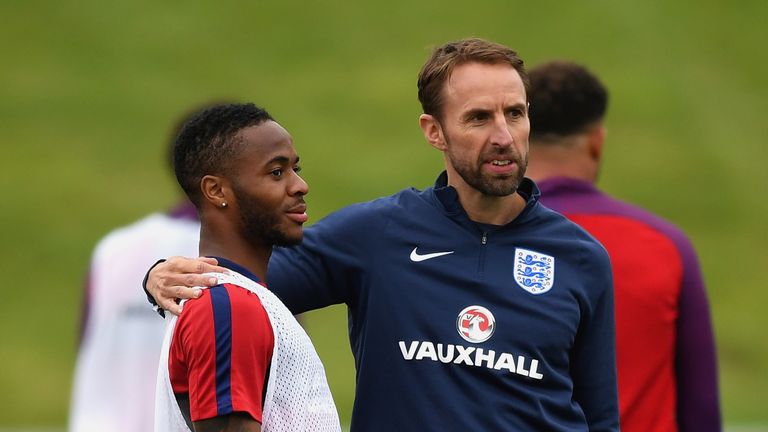 during a England training session ahead of their World Cup Qualifiers against Malta and Slovakia at St Georges Park on August 29, 2017 in Burton-upon-Trent, England.