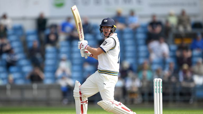 Gary Ballance of Yorkshire bats during the Specsavers County Championship Division One match between Yorkshire and Nottinghamshire at Headingley on April 20, 2018 in Leeds, England.  (Photo by Gareth Copley/Getty Images)