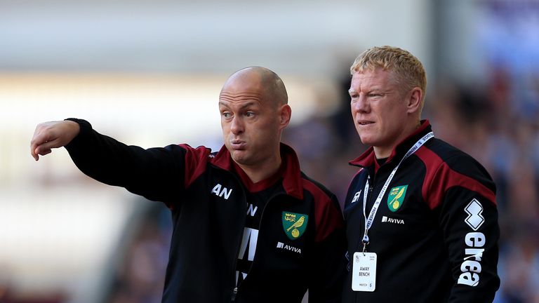 Gary Holt (R) with Alex Neil during his time at Norwich 