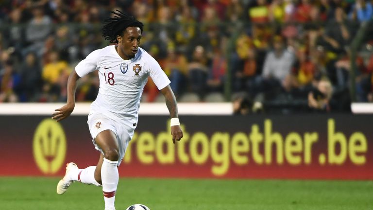 Portugal's forward Gelson Martins controls the ball during the friendly football match between Belgium and Portugal, on June 2, 2018 at the King Baudouin stadium in Brussels. 