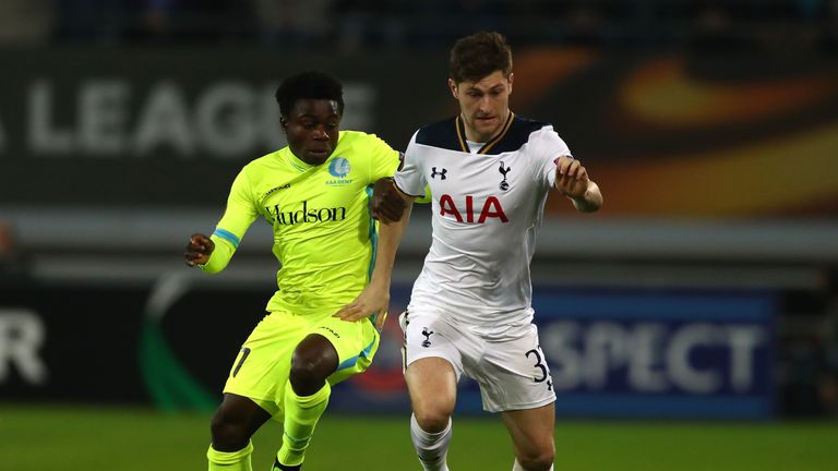 Moses Simon started in both legs of Gent's Europa League last-32 victory over Tottenham.