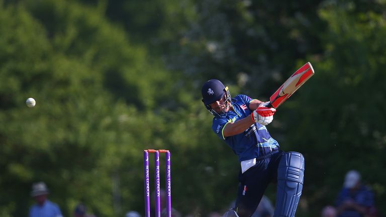 Heino Kuhn bats for Kent in the Royal London One-Day Cup