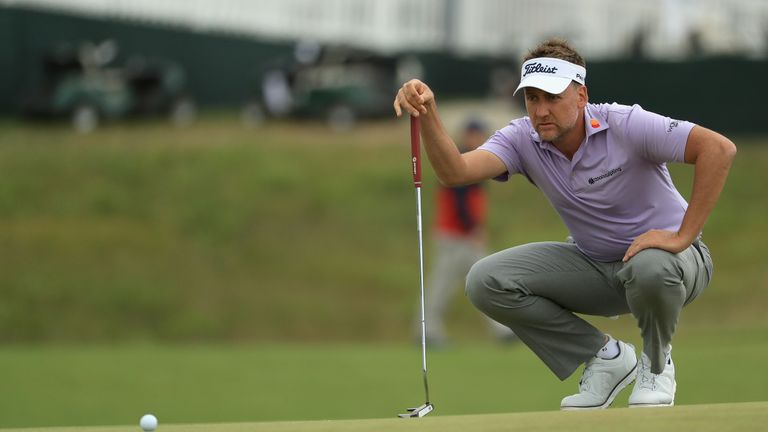 during the second round of the 2018 U.S. Open at Shinnecock Hills Golf Club on June 15, 2018 in Southampton, New York.