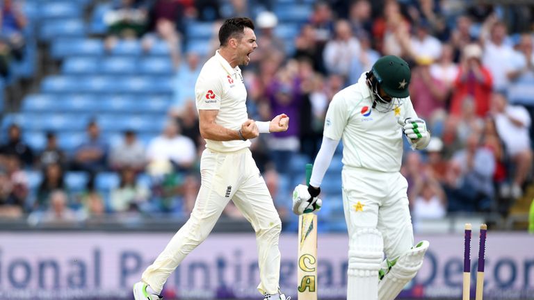 James Anderson during day three of the 2nd NatWest Test match between England and Pakistan at Headingley on June 3, 2018 in Leeds, England.