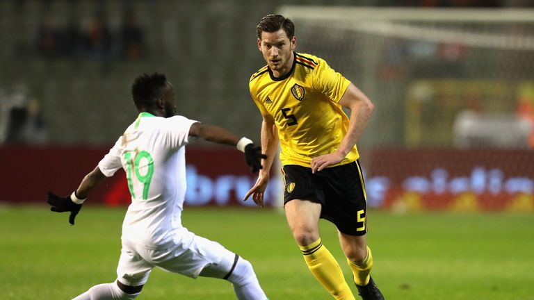 during the international friendly match between Belgium and Saudi Arabia at the King Baudouin Stadium on March 27, 2018 in Brussels, Belgium.