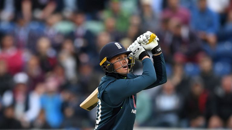 during the 2nd Royal London ODI between England and Australia at SWALEC Stadium on June 16, 2018 in Cardiff, Wales.