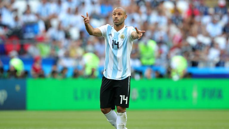 Javier Mascherano bowed out as Argentina lost to France in the first last-16 clash at Russia 2018