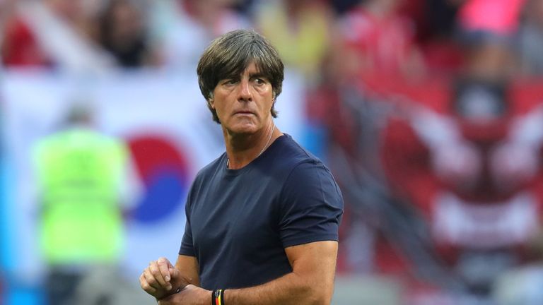 Germany's Joachim Loew looks on following his sides 2-0 defeat to South Korea