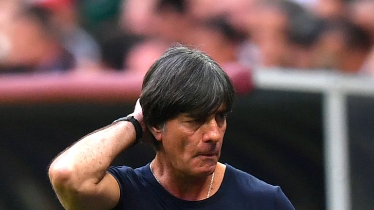 Joachim Loew during the group F match between Germany and Mexico at Luzhniki Stadium