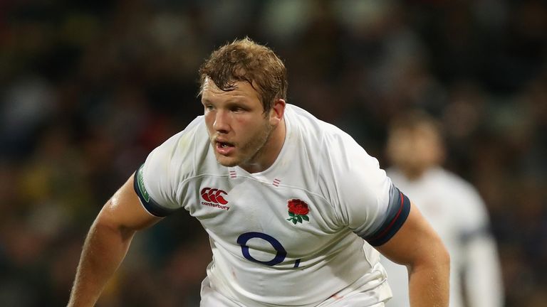 Joe Launchbury during the second test match between South Africa and England at Toyota Stadium on June 16, 2018 in Bloemfontein, South Africa.