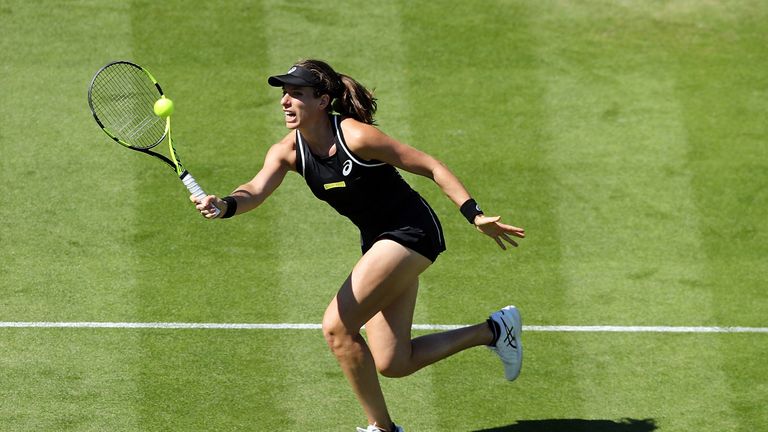 Johanna konta had few problems in setting up a clash with Caroline Wozniacki
