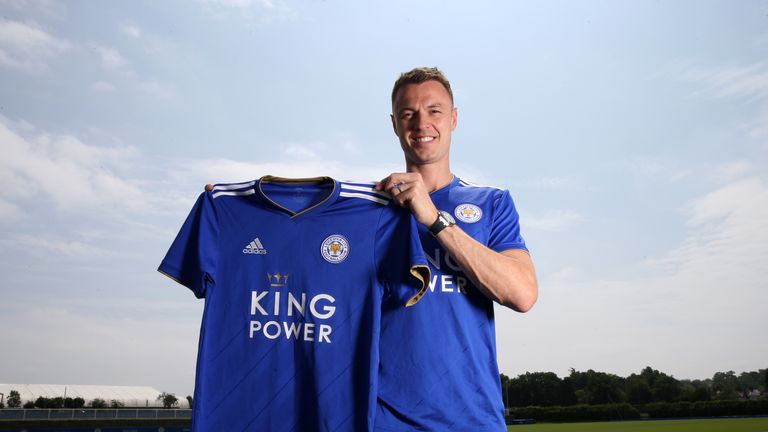 Jonny Evans has completed his move to Leicester