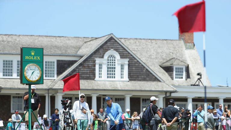 Jordan Spieth during practice rounds prior to the 2018 U.S. Open at Shinnecock Hills Golf Club on June 11, 2018 in Southampton, New York.