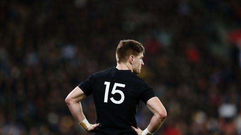 during the International Test match between the New Zealand All Blacks and France at Westpac Stadium on June 16, 2018 in Wellington, New Zealand.