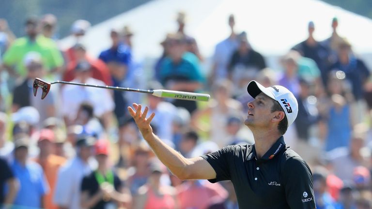 during the final round of the 2018 U.S. Open at Shinnecock Hills Golf Club on June 17, 2018 in Southampton, New York.