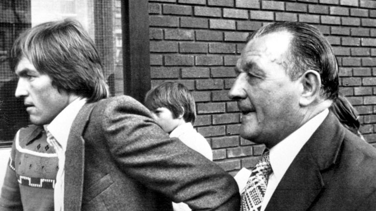 Kenny Dalglish with Bob Paisley  upon signing for Liverpool