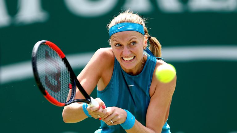 Petra Kvitova successfully continued her defence at the Nature Valley Classic