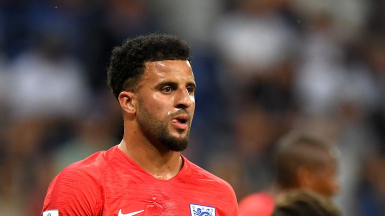 Kyle Walker during the group G match against Tunisia
