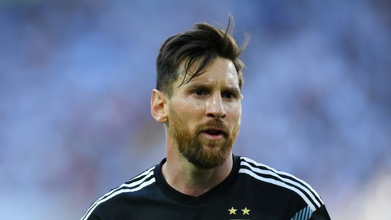Lionel Messi during the group D match between Argentina and Iceland