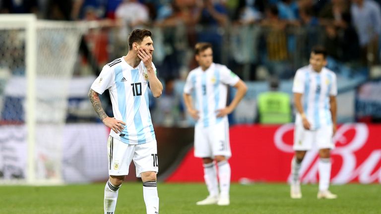 Lionel Messi and his team-mates reflect on the 3-0 defeat to Croatia