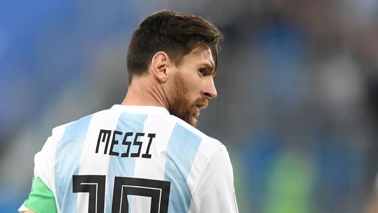 Lionel Messi in action for Argentina against Nigeria at the 2018 World Cup