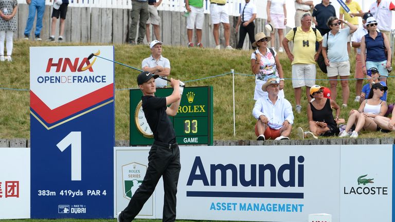 xxxx plays his first shot on the xxxx tee during Day Three of the HNA Open de France at Le Golf National on June 30, 2018 in Paris, France.