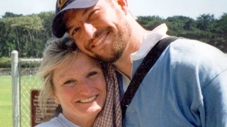 Mark Bingham and his mother Alice Hoagland. The Bingham Cup rugby union tournament is named after him