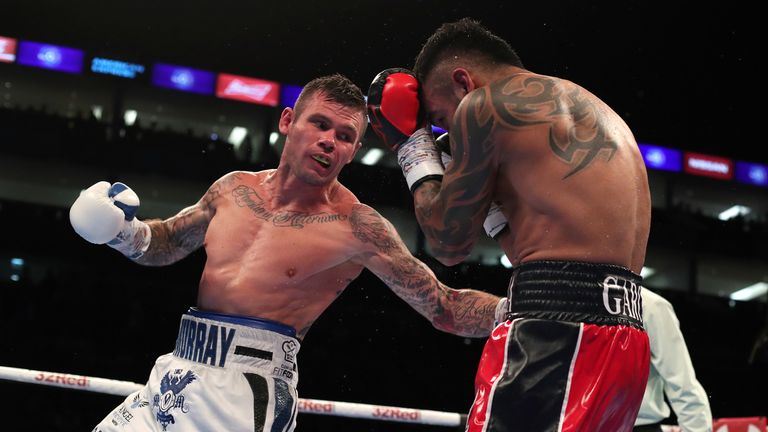 Martin Murray (left) and Roberto Garcia during the WBC Silver Middleweight Championship at The O2, London. PRESS ASSOCIATION Photo. Picture date: Saturday June 23, 2018. See PA story BOXING London. Photo credit should read: Chris Radburn/PA Wire