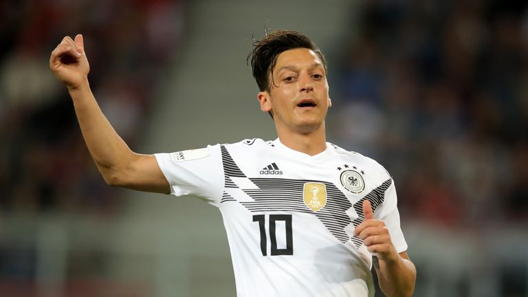 Mesut Ozil in action for Germany