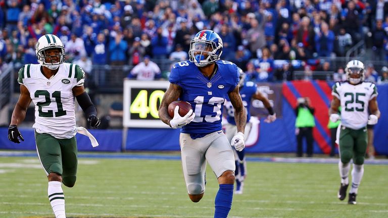 Odell Beckham at MetLife Stadium on December 6, 2015 in East Rutherford, New Jersey.
