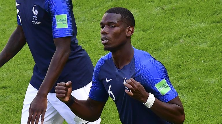 Paul Pogba celebrates his winning goal