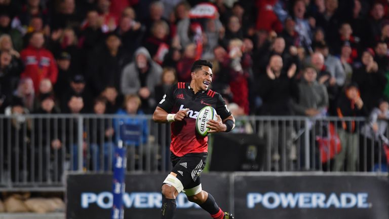 during the round nine Super Rugby match between the Crusaders and the Stormers at AMI Stadium on April 22, 2017 in Christchurch, New Zealand.