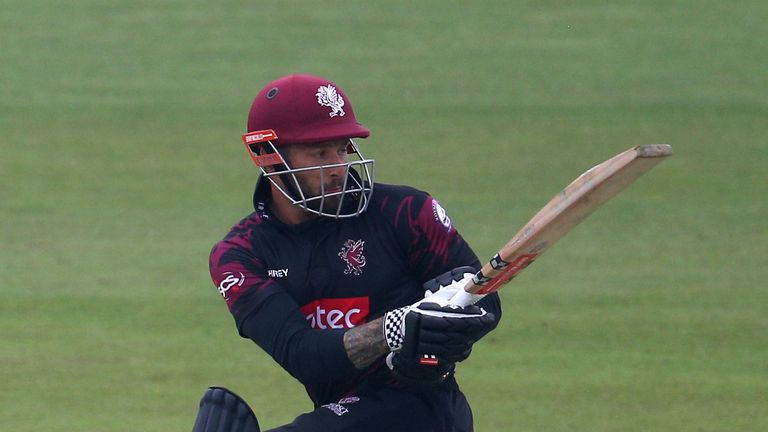  during the Royal London One-Day Cup match between The Kent Spitfires and Somerset at The Spitfire Ground on May 29, 2018 in Canterbury, England.