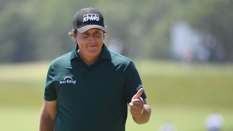 Mickelson ran up a sextuple-bogey 10 which soured his 48th birthday celebrations
