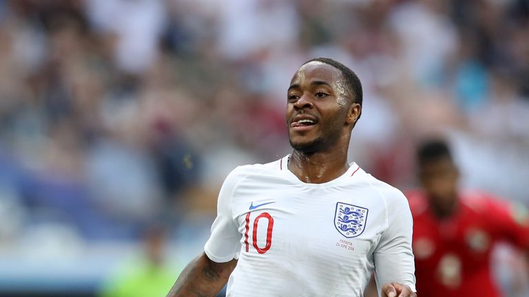 Raheem Sterling during the 2018 FIFA World Cup Russia group G match between England and Panama at Nizhny Novgorod Stadium on June 24, 2018