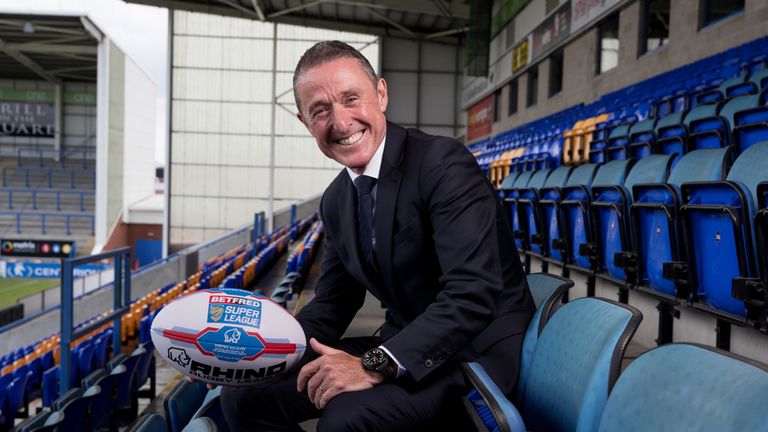 Picture by Paul Currie/SWpix.com - 12/06/2018 - Rugby League - Betfred Super League -Halliwell Jones Stadium, Warrington, England - The new BetFred Super League CEO Robert Elstone poses after the press conference