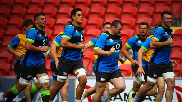 Ireland train at Brisbane's Suncorp Stadium ahead of the first Test against Australia