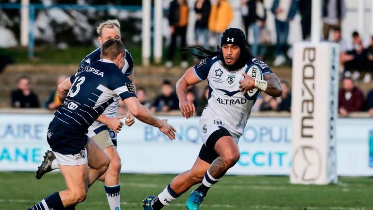 Leinster back Joe Tomane, pictured in action for Montpellier in 2018