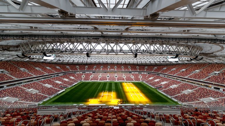 The Luzhniki Staidum in Moscow will host seven matches at this summer's World Cup including the final on July 15