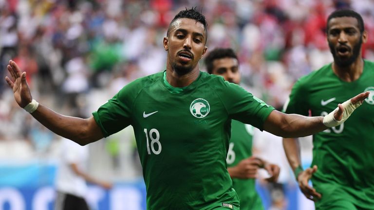 Salem Al-Dawsari celebrates his injury-time winner