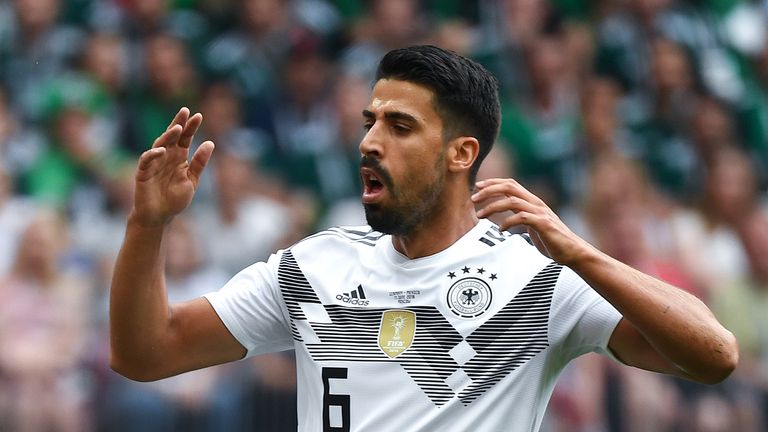 Sami Khedira shows his frustration during the first-half against Mexico