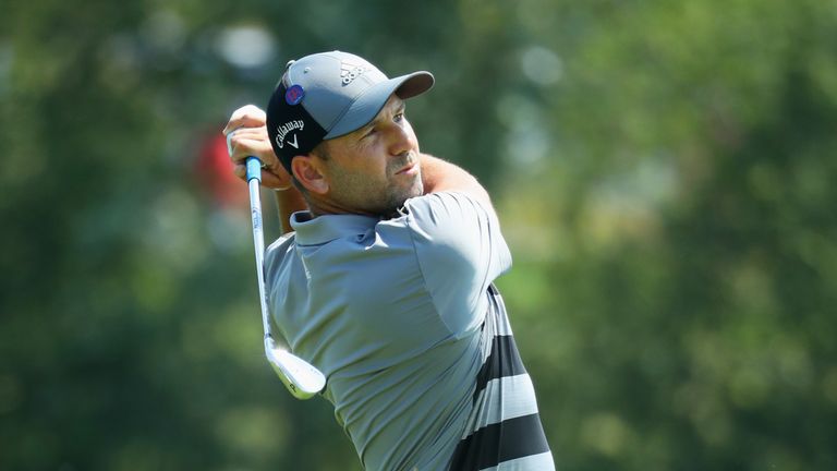 PARIS, FRANCE - JUNE 30:  Sergio Garcia of Spain plays his second shot on the 2nd hole during day three of the HNA Open de France at Le Golf National on June 30, 2018 in Paris, France.  (Photo by Warren Little/Getty Images)