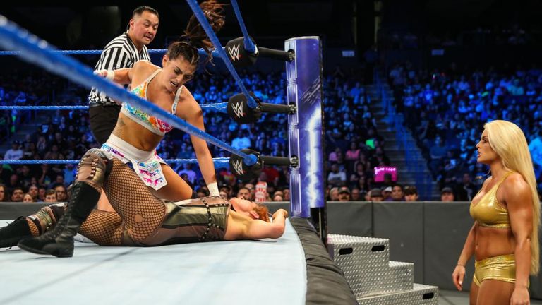 Are there signs of potential unrest between Sonya Deville and Mandy Rose?