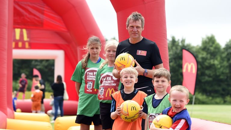 Stuart Pearce at the McDonald's & Huntingdon FA Community Football Day in St Ives