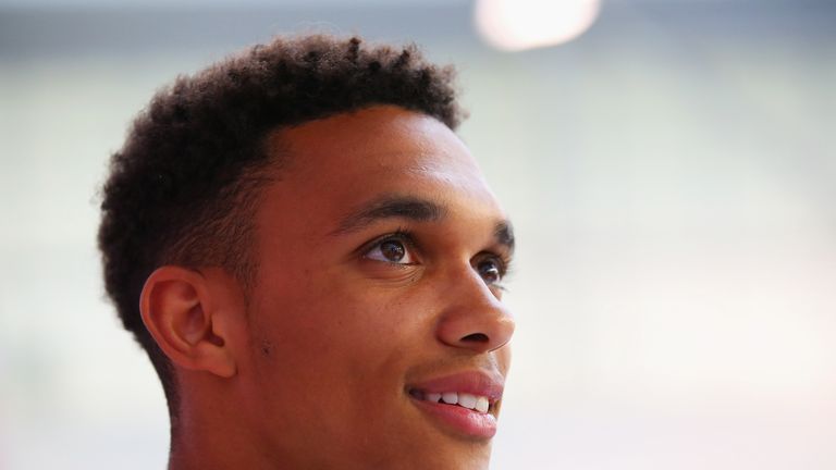 Trent Alexander-Arnold during an England media session at St Georges Park on June 5, 2018 in Burton-upon-Trent, England.