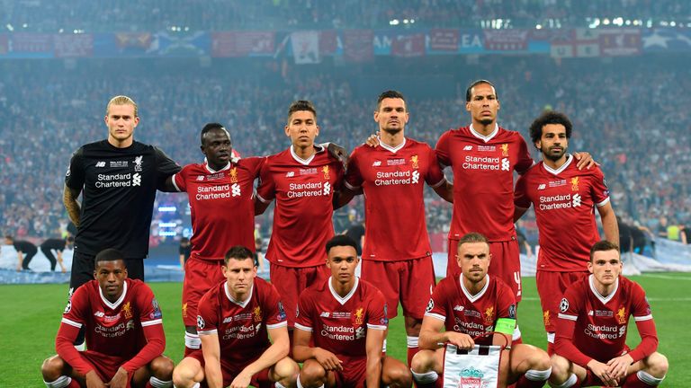 Milner and Alexander-Arnold (front row) both started in the Champions League final