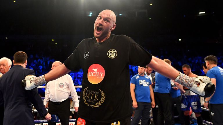 Tyson Fury made a winning return to action on Saturday night